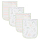 4- Baby Neutral Vegetables Burp Cloths-Gerber Childrenswear Wholesale