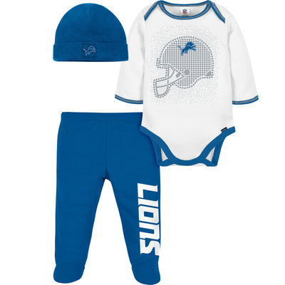 3-Piece Baby Boys Lions Bodysuit, Footed Pant, & Cap Set-Gerber Childrenswear Wholesale