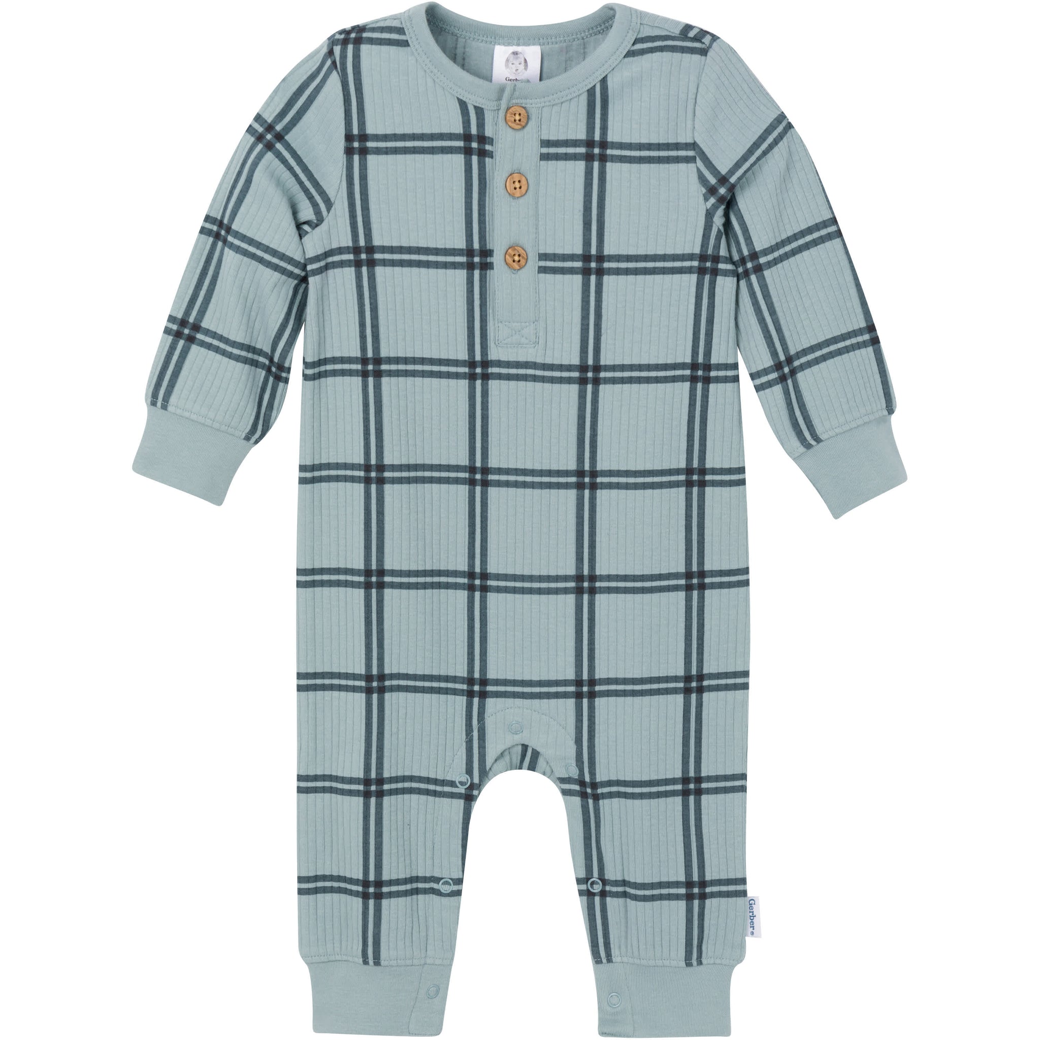 Baby Boys Plaid Romper-Gerber Childrenswear Wholesale