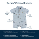 Baby Boys Golf Polo Romper-Gerber Childrenswear Wholesale