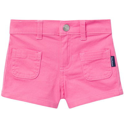Baby & Toddler Girls Pink Twill Shorts-Gerber Childrenswear Wholesale