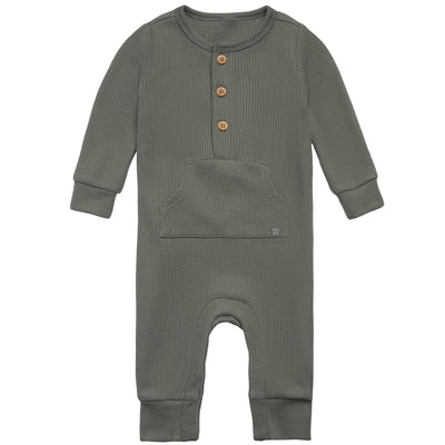 Baby Boys Dk Green Romper