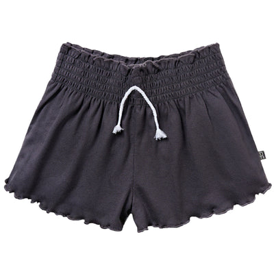 Infant & Toddler Girls Dark Grey Smocked Wide Leg Shorts-Gerber Childrenswear Wholesale