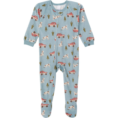 Infant & Toddler Boys Blue Camp Blanket Sleeper-Gerber Childrenswear Wholesale