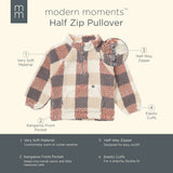Infant & Toddler Boys Multi Plaid Half-Zip Pullover-Gerber Childrenswear Wholesale