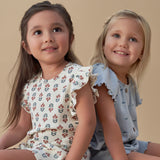 Infant & Toddler Girls Ivory Flower Ruffle Sleeveless Top-Gerber Childrenswear Wholesale