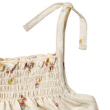 Infant & Toddler Girls Light Beige Flowers Smocked Sleeveless Top-Gerber Childrenswear Wholesale