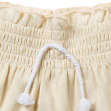 Infant & Toddler Girls Light Beige Smocked Wide Leg Shorts-Gerber Childrenswear Wholesale