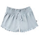 Infant & Toddler Girls Light Blue Smocked Wide Leg Shorts-Gerber Childrenswear Wholesale