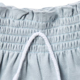 Infant & Toddler Girls Light Blue Smocked Wide Leg Shorts-Gerber Childrenswear Wholesale