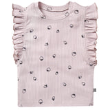 Infant & Toddler Girls Light Lilac Strawberry Ruffle Sleeveless Top-Gerber Childrenswear Wholesale