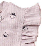 Infant & Toddler Girls Light Lilac Strawberry Ruffle Sleeveless Top-Gerber Childrenswear Wholesale