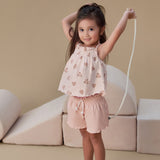 Infant & Toddler Girls Light Rose Floral Smocked Sleeveless Top-Gerber Childrenswear Wholesale