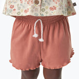 Infant & Toddler Girls Medium Rose Smocked Wide Leg Shorts-Gerber Childrenswear Wholesale