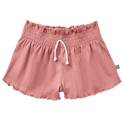 Infant & Toddler Girls Medium Rose Smocked Wide Leg Shorts-Gerber Childrenswear Wholesale