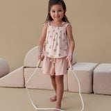 Infant & Toddler Girls Rose Smocked Wide Leg Shorts-Gerber Childrenswear Wholesale