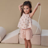 Infant & Toddler Girls Rose Smocked Wide Leg Shorts-Gerber Childrenswear Wholesale