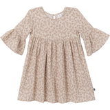 Infant & Toddler Girls Tan Floral Gauze Dress-Gerber Childrenswear Wholesale