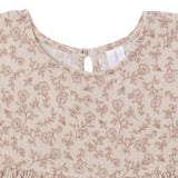Infant & Toddler Girls Tan Floral Gauze Dress-Gerber Childrenswear Wholesale