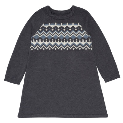 Toddler Girls Dk Grey Heather Dress-Gerber Childrenswear Wholesale