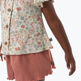 Toddler Girls Ivory Garden Ruffle Sleeve Top-Gerber Childrenswear Wholesale