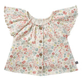 Toddler Girls Ivory Garden Ruffle Sleeve Top-Gerber Childrenswear Wholesale