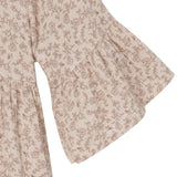 Women Tan Floral Gauze Dress-Gerber Childrenswear Wholesale