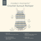 Baby Girls Med Teal Crochet Sunsuit-Gerber Childrenswear Wholesale