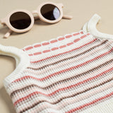Baby Girls Pink Crochet Sunsuit-Gerber Childrenswear Wholesale