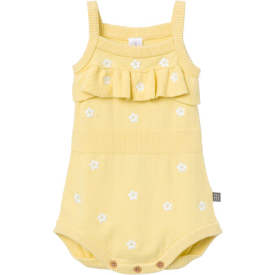 Baby Girls Yellow Jersey Sunsuit-Gerber Childrenswear Wholesale