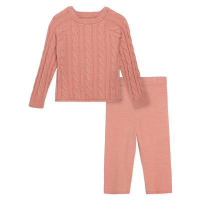 CASE of 2-Piece Toddler Girls Peach Sweater Set-Gerber Childrenswear Wholesale