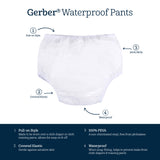 2-Pack Baby Neutral White Waterproof Pants-Gerber Childrenswear Wholesale