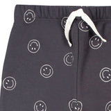 2-Piece Infant and Toddler Boys Charcoal Smiley Sweatshirt & Pant Set-Gerber Childrenswear Wholesale