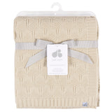 Baby Neutral Tan Sweater Knit Blanket-Gerber Childrenswear Wholesale