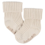 6-Pack Baby Neutral Tan Rolled Cuff Ribbed Socks-Gerber Childrenswear Wholesale