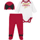 3-Piece Baby Girls Cardinals Bodysuit, Footed Pant, & Cap Set-Gerber Childrenswear Wholesale