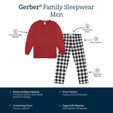 2-Piece Men's Buffalo Plaid Pajama Set-Gerber Childrenswear Wholesale