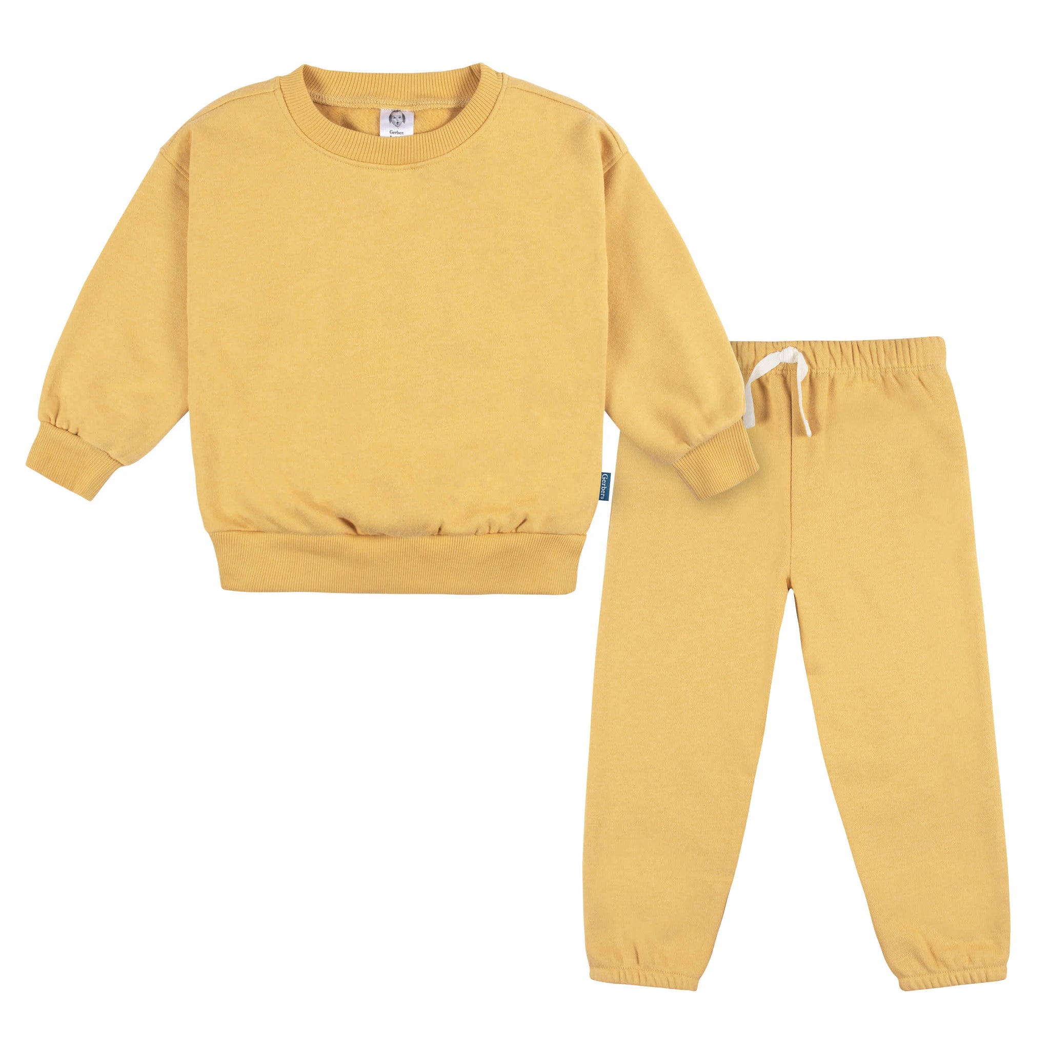 2-Piece Baby & Toddler Neutral Yellow Fleece Set-Gerber Childrenswear Wholesale