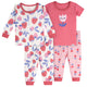 4-Piece Baby Girls Berries Pajamas Sets-Gerber Childrenswear Wholesale