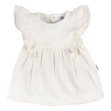 2-Piece Baby Girls Ivory Dress & Diaper Cover-Gerber Childrenswear Wholesale