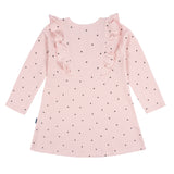 Infant and Toddler Girls Light Pink Dots Dress With Ruffle-Gerber Childrenswear Wholesale