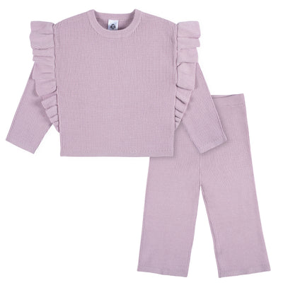 2-Piece Infant and Toddler Girls Lavender Sweater Knit Set-Gerber Childrenswear Wholesale