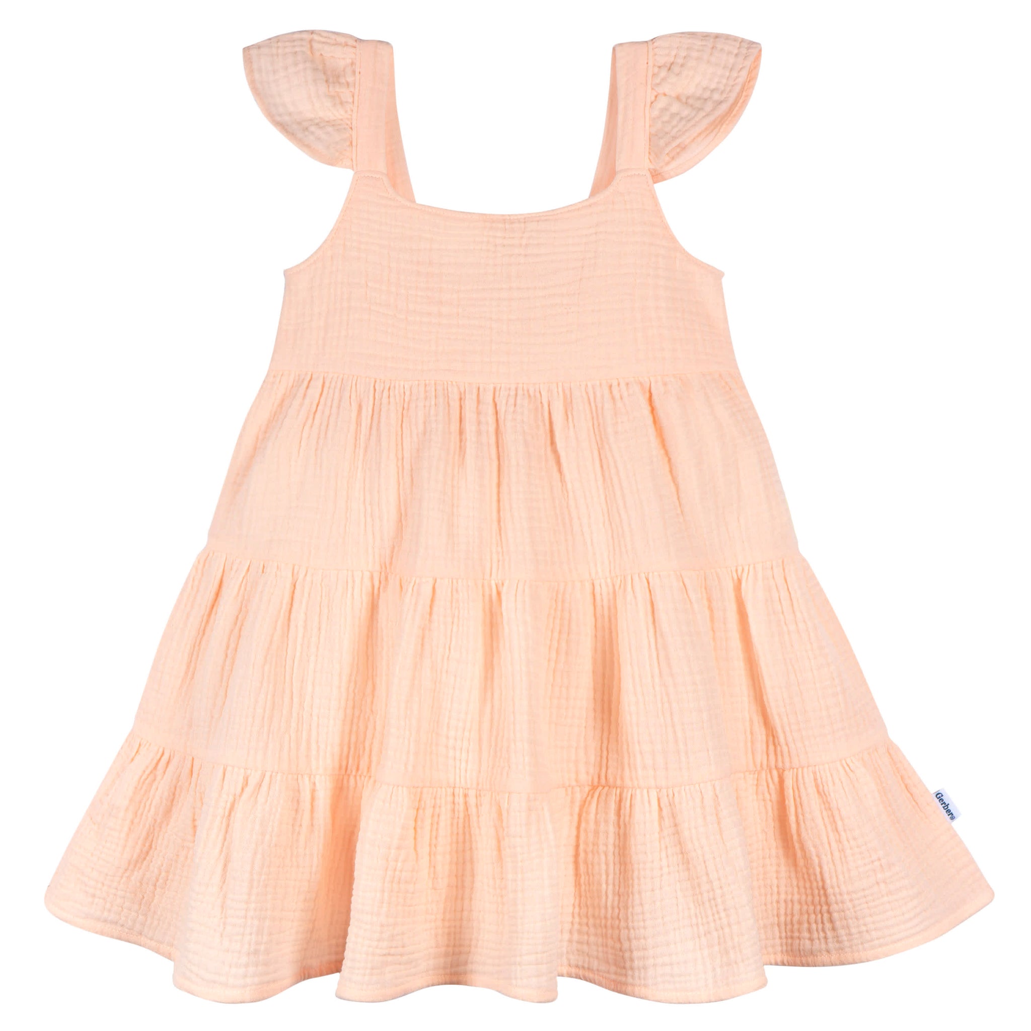 Toddler Girls Blush Tiered Dress-Gerber Childrenswear Wholesale