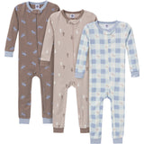 3-Pack Baby & Toddler Boys Moose & Trees Snug-Fitting Footless Pajamas-Gerber Childrenswear Wholesale