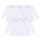 5-Pack Baby & Toddler White Premium Long Sleeve T-Shirts-Gerber Childrenswear Wholesale