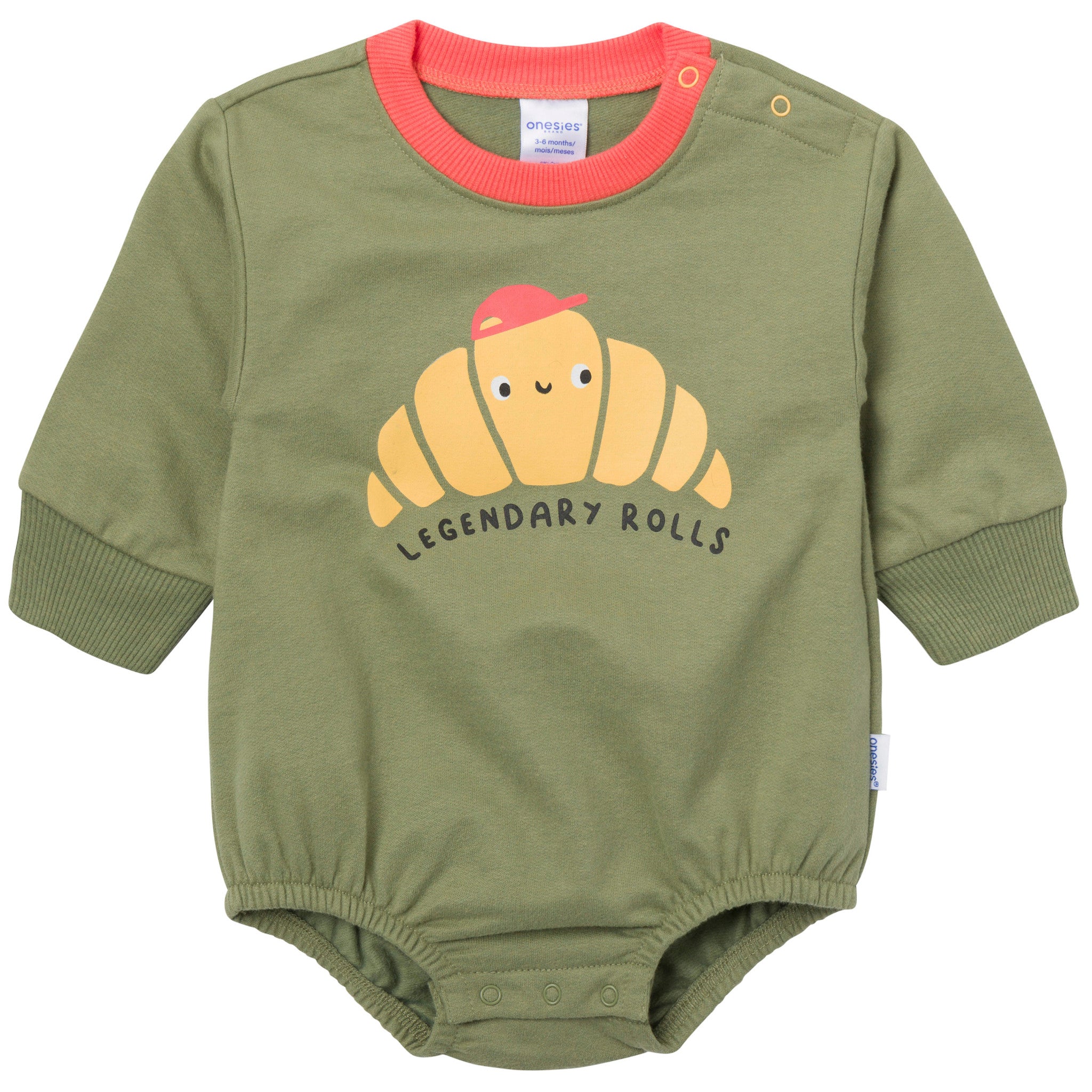 Baby Boys Rolls Sweatshirt Bubble Romper-Gerber Childrenswear Wholesale