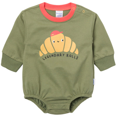 Baby Boys Rolls Sweatshirt Bubble Romper-Gerber Childrenswear Wholesale