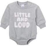 Baby Neutral Little and Loud Sweatshirt Bubble Romper-Gerber Childrenswear Wholesale