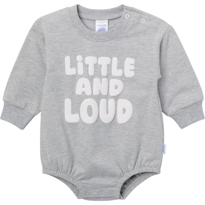 Baby Neutral Little and Loud Sweatshirt Bubble Romper-Gerber Childrenswear Wholesale