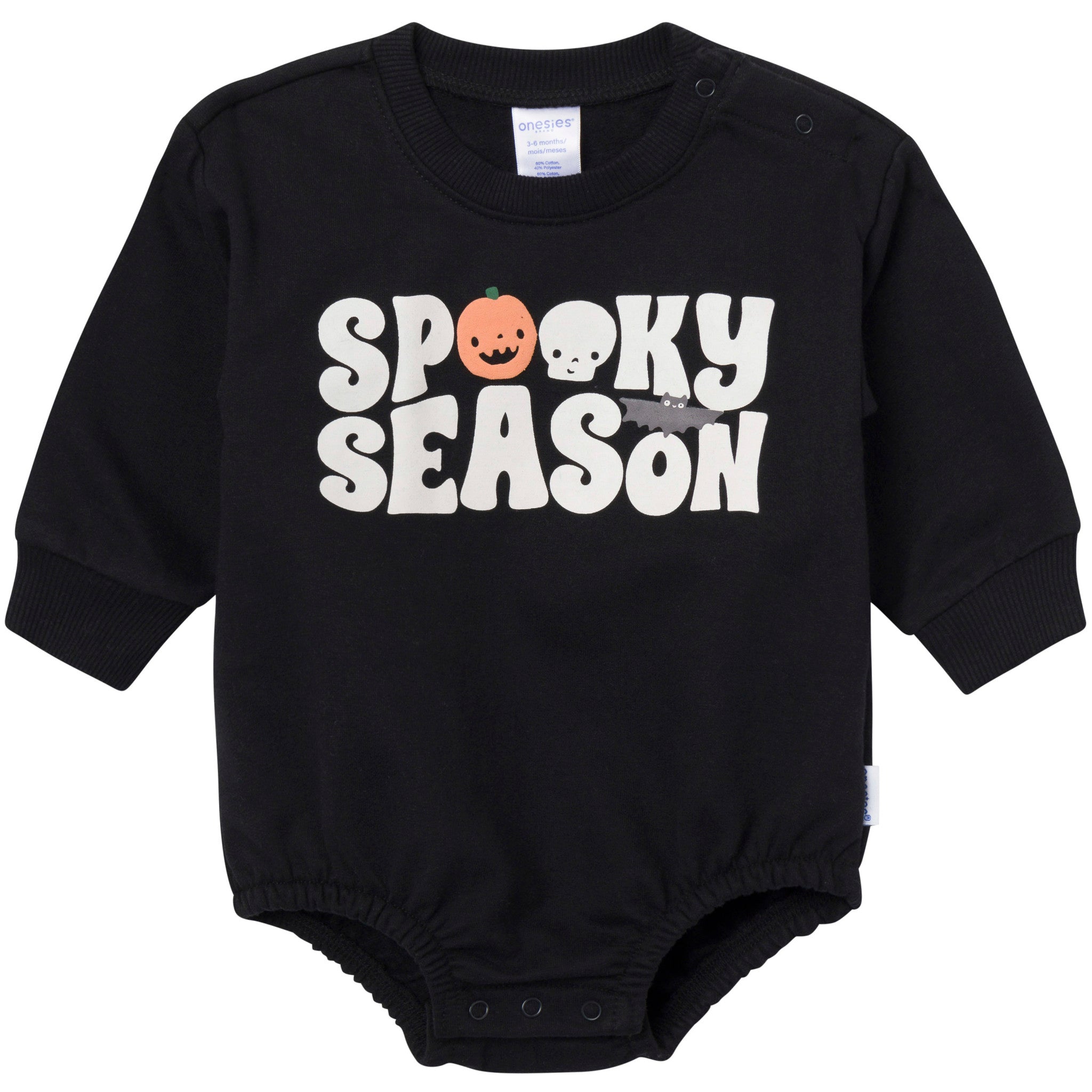 Baby Neutral Spooky Season Sweatshirt Bubble Romper-Gerber Childrenswear Wholesale